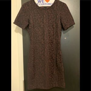 Aritiza black and burgundy dress